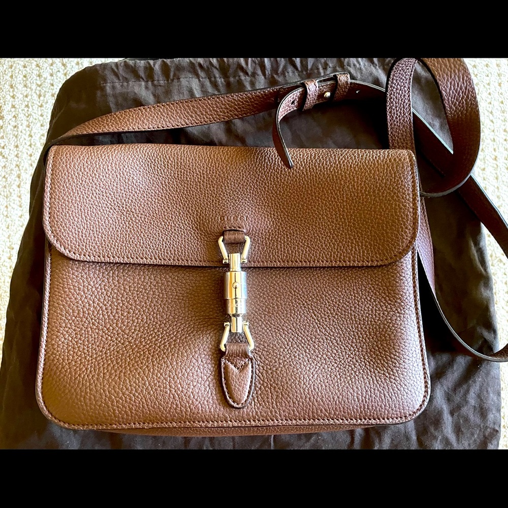 Vintage Gucci Brown Leather Handbag